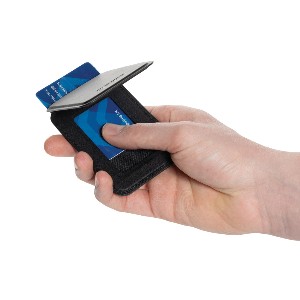 Magstand RCS recycled PU magnetic phone wallet with stand - Black
