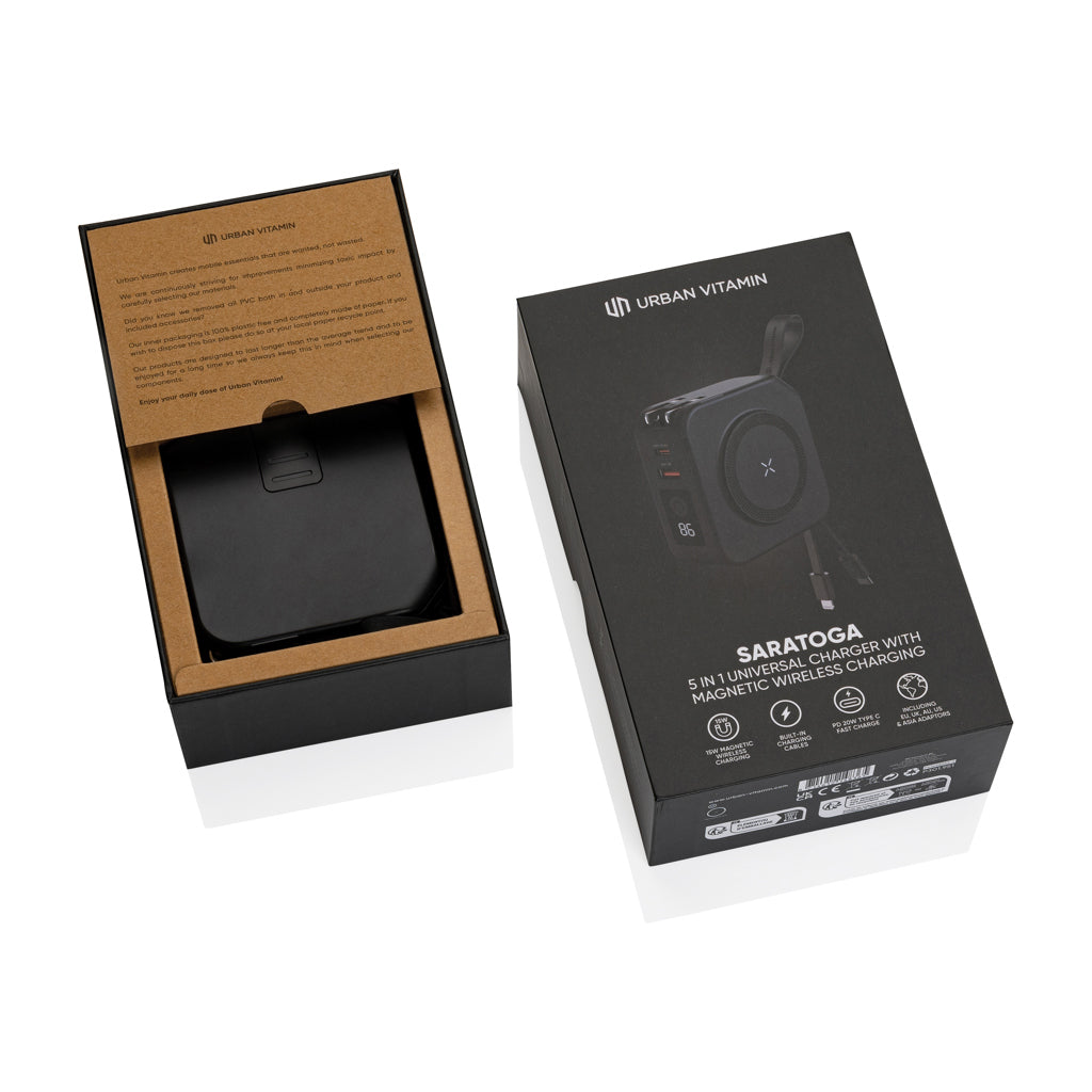 Urban Vitamin Saratoga 5 in 1 universal charger - Black
