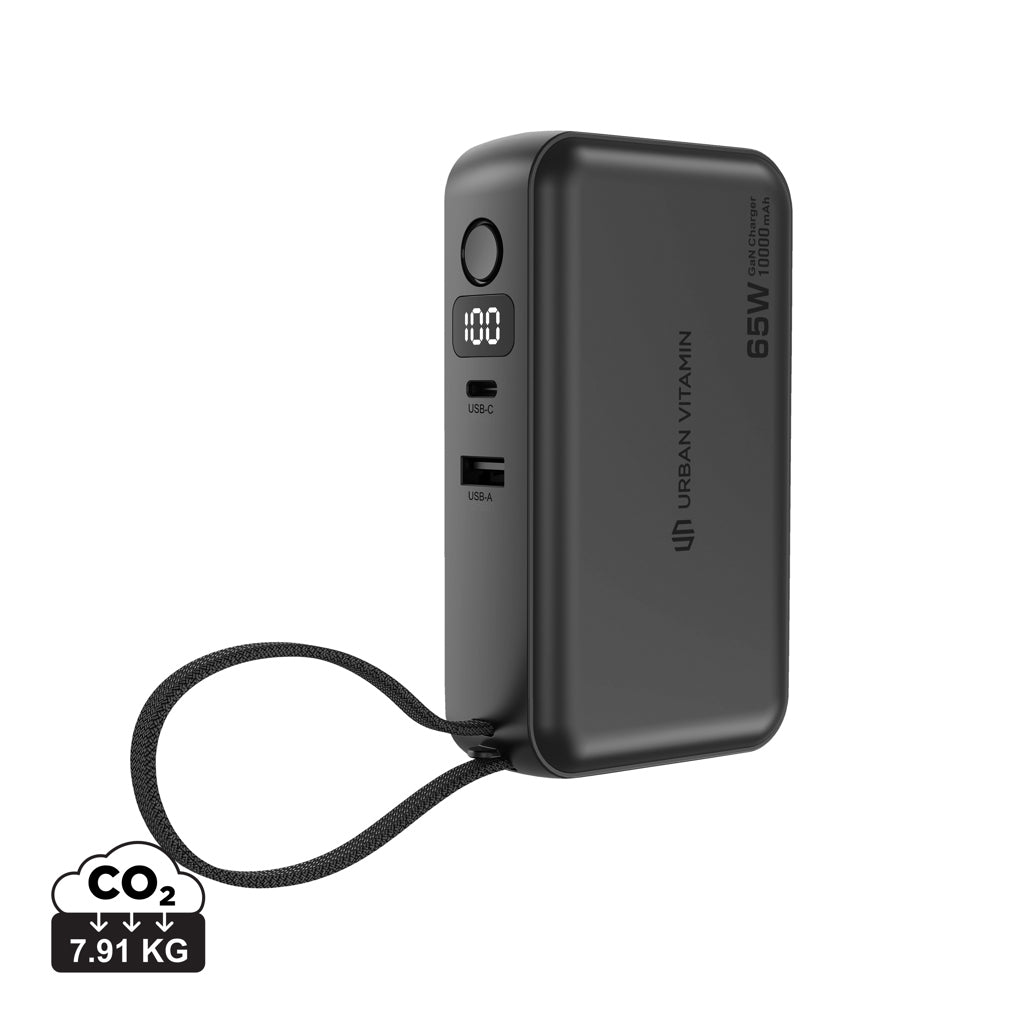 Urban Vitamin Eureka hybrid GANcharger 10000mah powerbank65W - Black