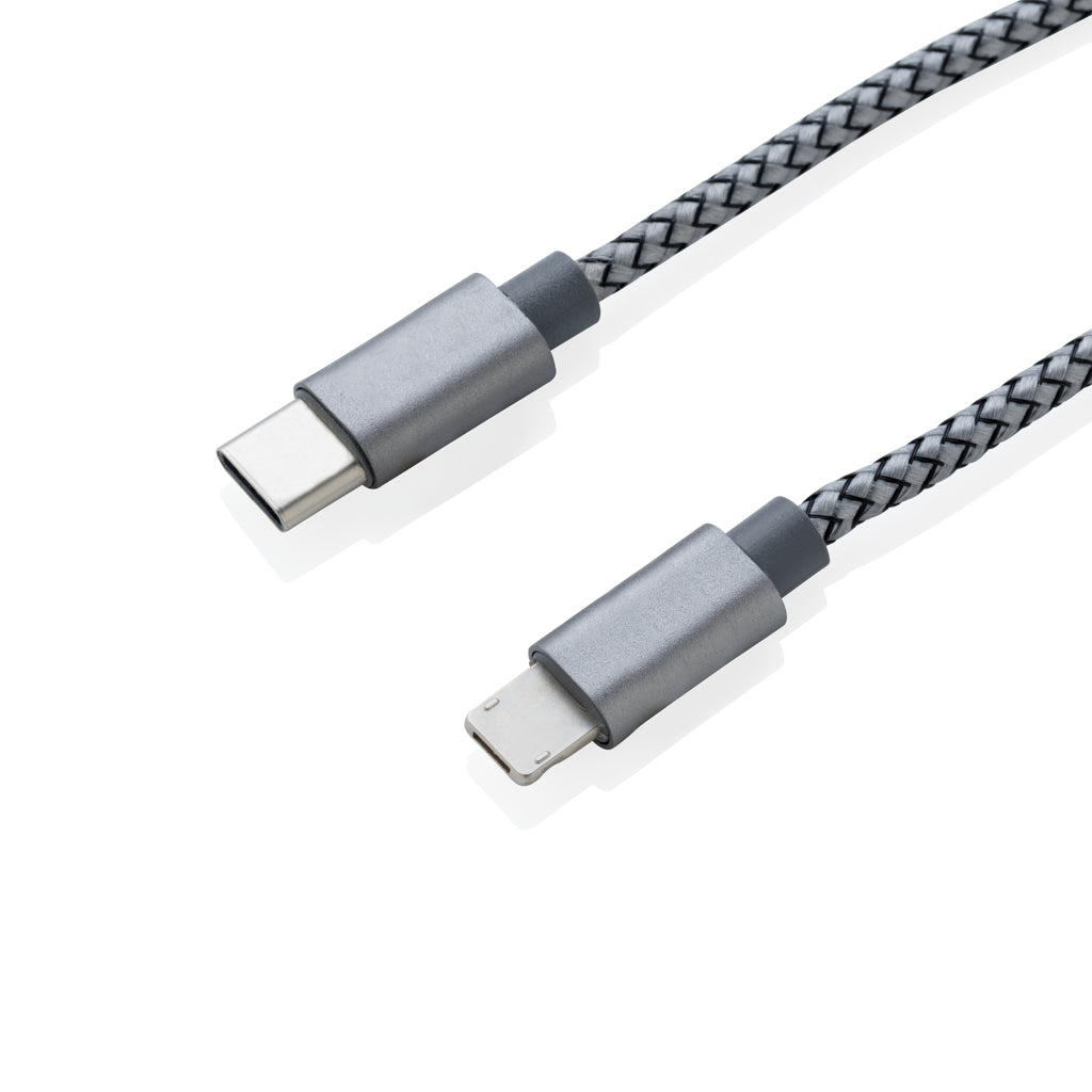 3-in-1 braided cable - Grey