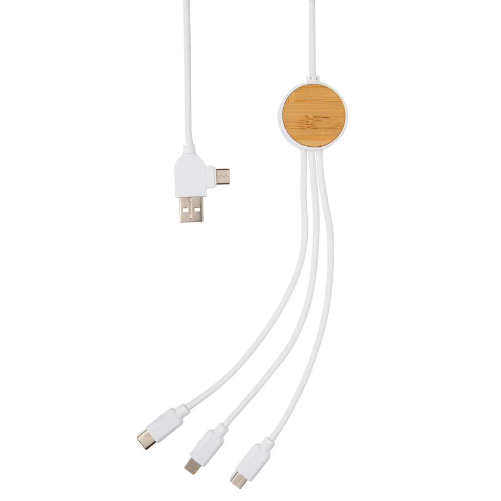 RCS recycled plastic Ontario 6-in-1 cable - White