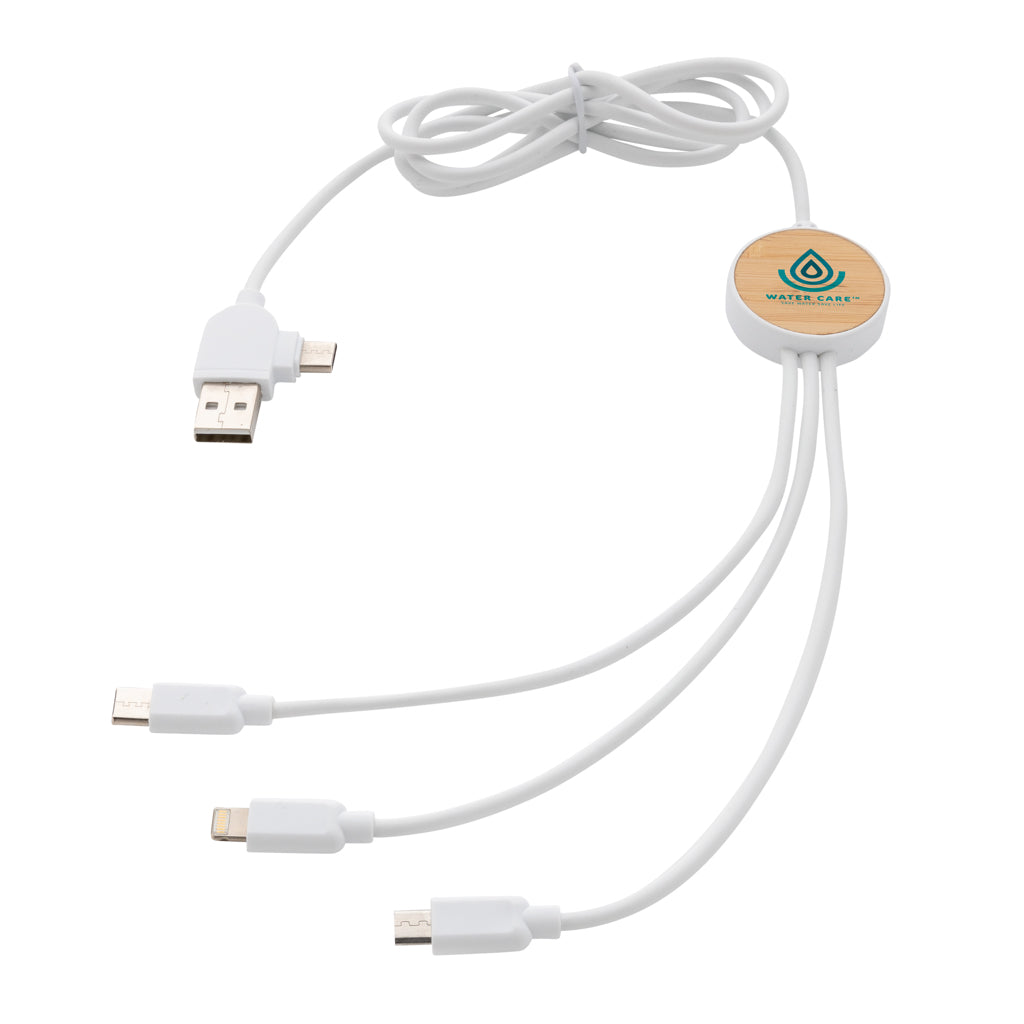 RCS recycled plastic Ontario 6-in-1 cable - White
