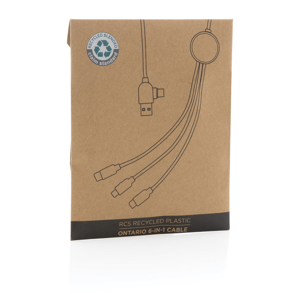 RCS recycled plastic Ontario 6-in-1 cable - White