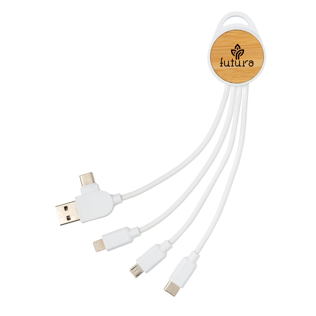 RCS recycled plastic Ontario 6-in-1 round cable - White