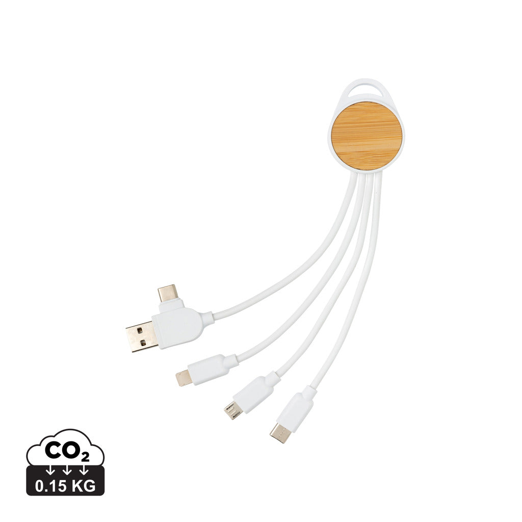 RCS recycled plastic Ontario 6-in-1 round cable - White