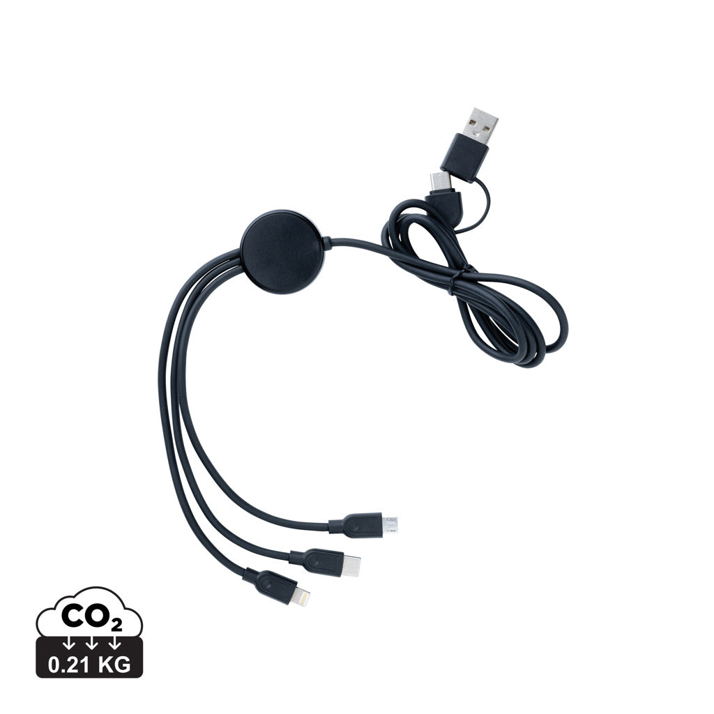 RCS recycled TPE and recycled plastic 6-in-1 cable - Black