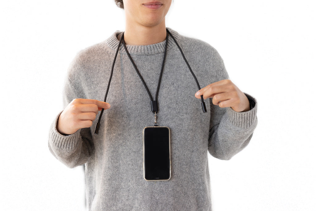 LoopAmp RCS RPET adjustable 160 cm phone cord with 60W cable - Black