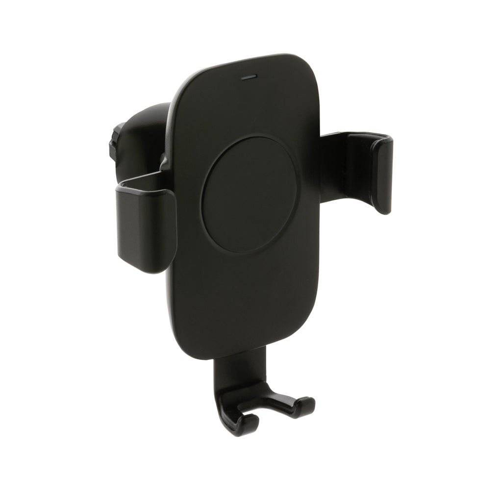 RCS recycled plastic 10W wireless charging car holder - Black