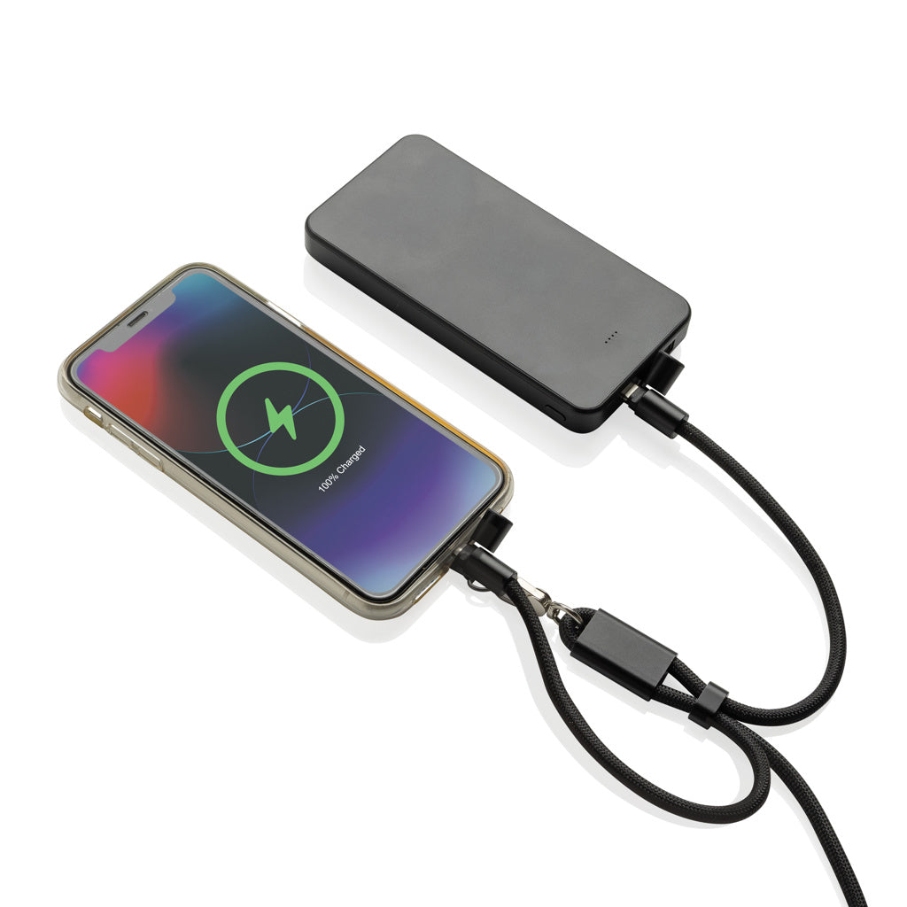 LoopAmp RCS RPET adjustable phone wrist strap 60W cable - Black