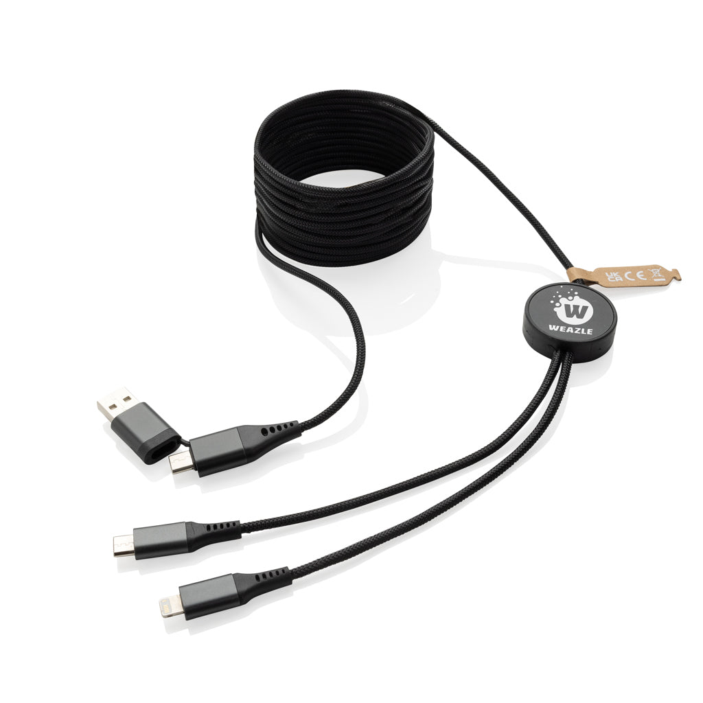 Terra RCS recycled PET 3 meter  4-in-1 cable - Grey