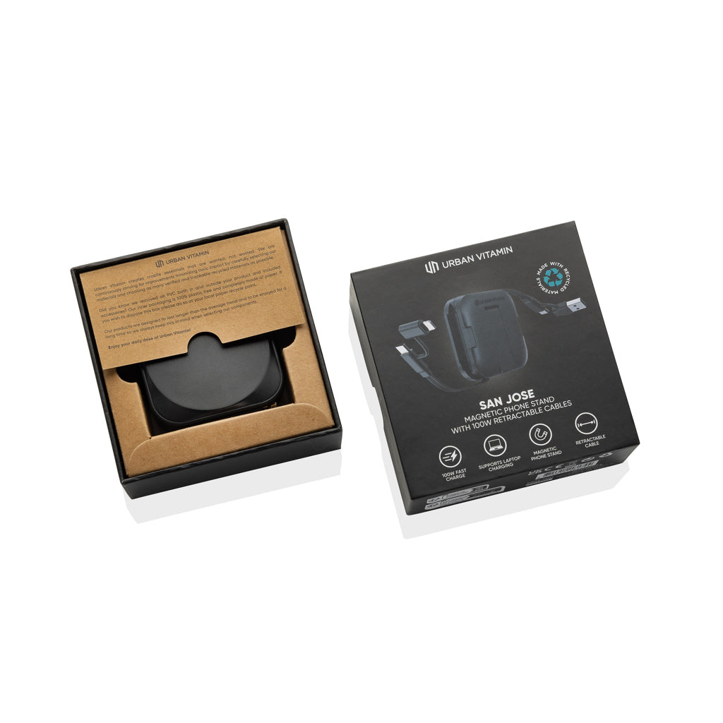 Urban Vitamin San Jose 100W stand with retractable cable - Black