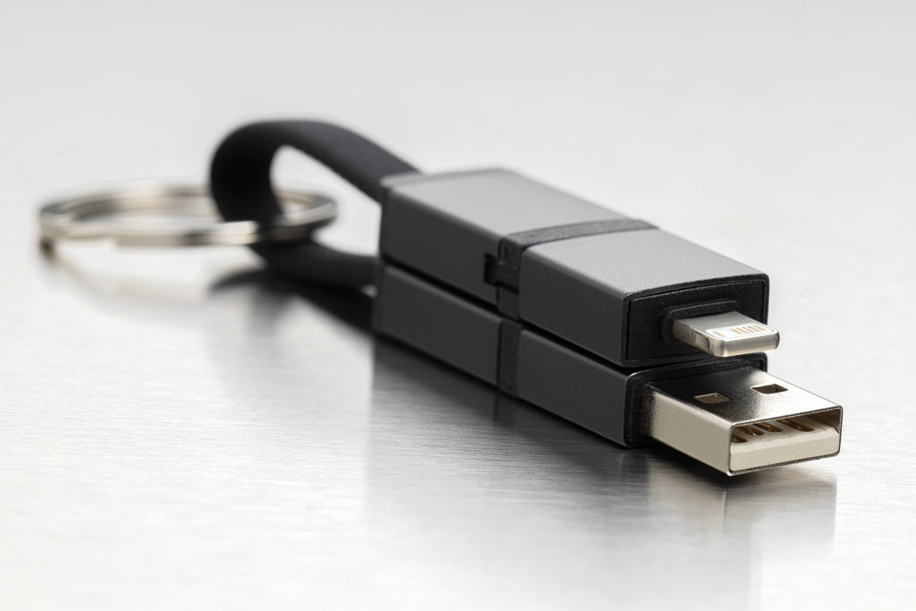 Terra recycled aluminium 4 in 1 60W fast charging cable - Grey