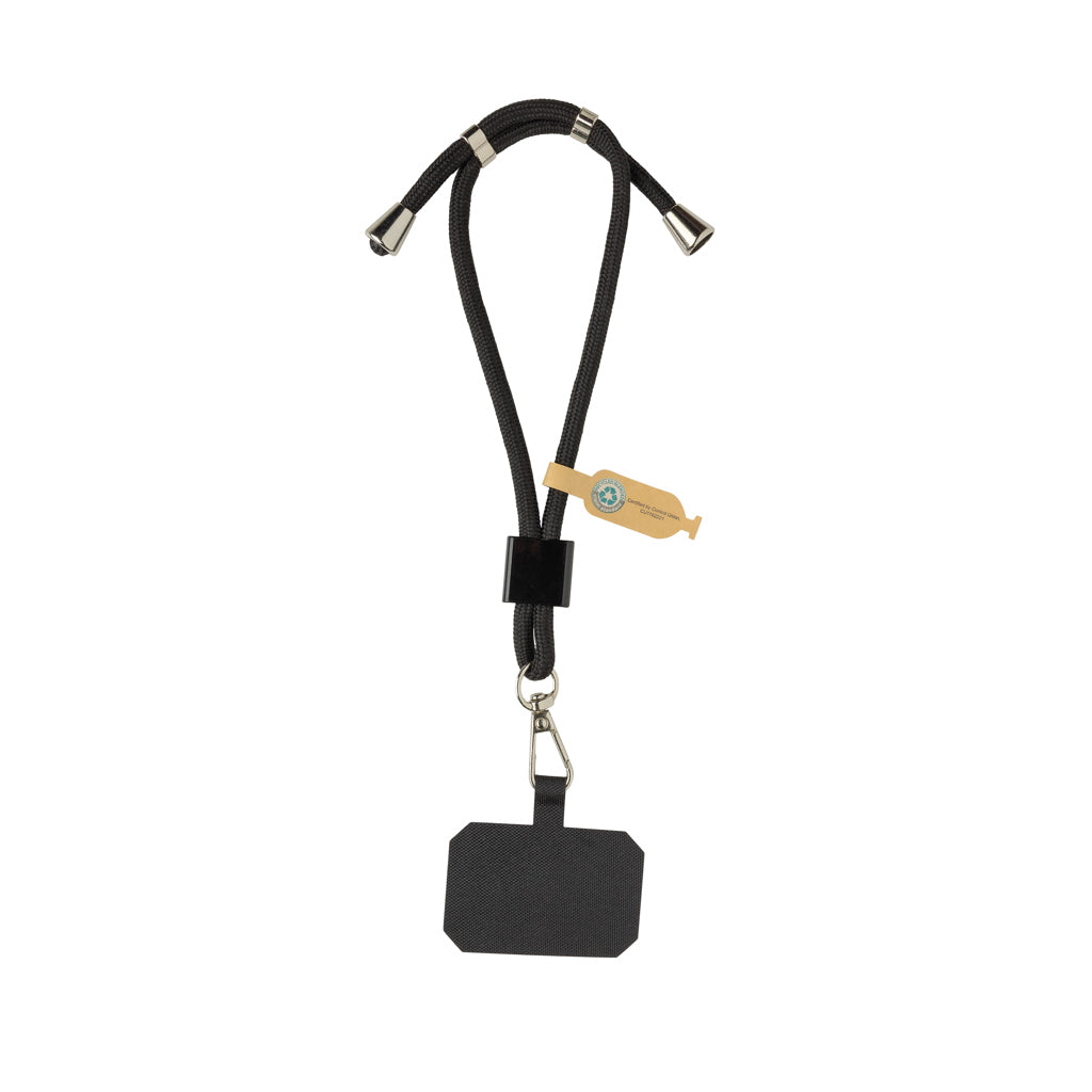 CarryLoop RCS recycled PET adjustable phone holder wristlet - Black