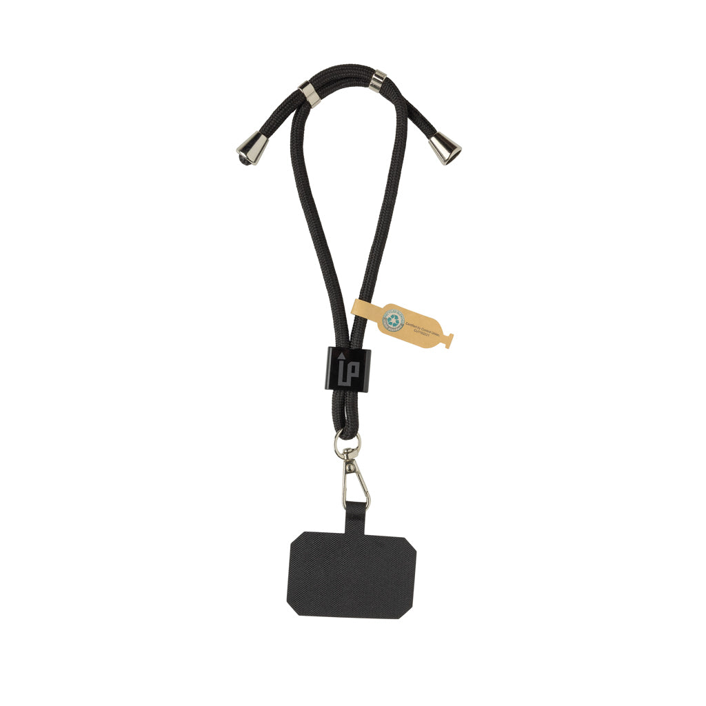CarryLoop RCS recycled PET adjustable phone holder wristlet - Black