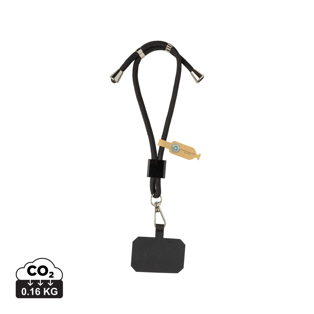 CarryLoop RCS recycled PET adjustable phone holder wristlet - Black