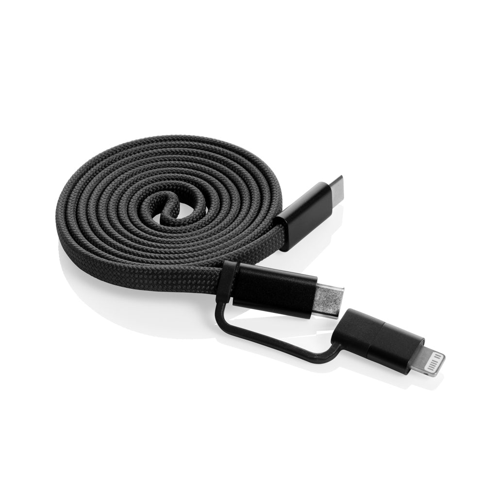 Arc RCS recycled Ultra-thin 60W 2 in 1 magnetic cable - Black
