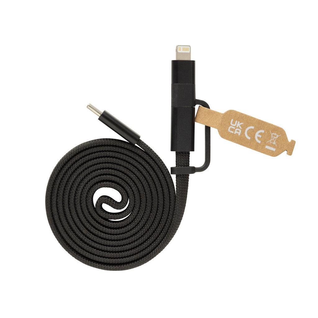 Arc RCS recycled Ultra-thin 60W 2 in 1 magnetic cable - Black