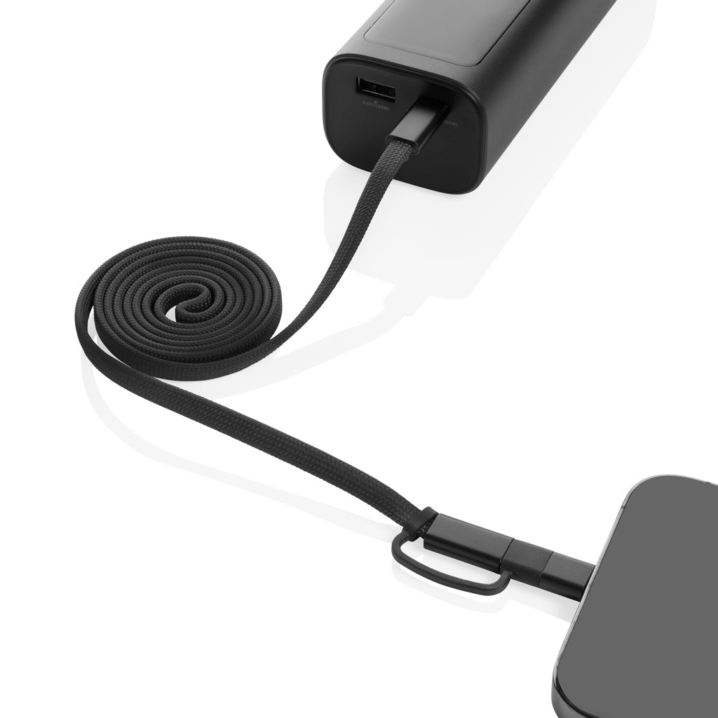 Arc RCS recycled Ultra-thin 60W 2 in 1 magnetic cable - Black