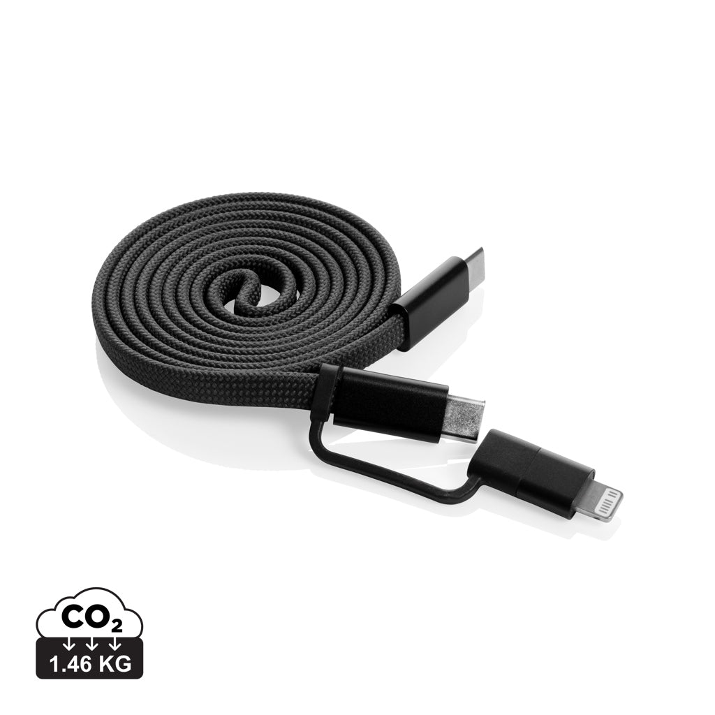 Arc RCS recycled Ultra-thin 60W 2 in 1 magnetic cable - Black