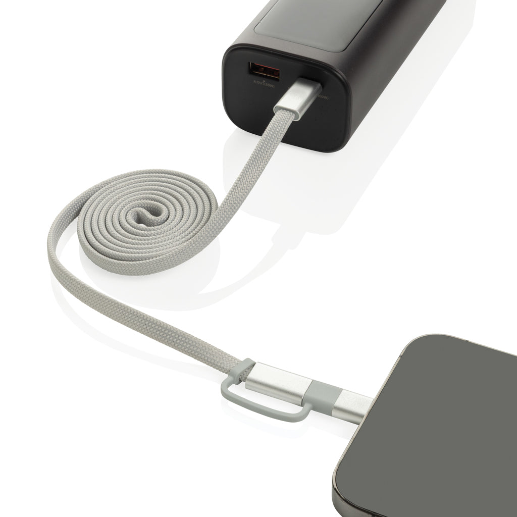 Arc RCS recycled Ultra-thin 60W 2 in 1 magnetic cable - Grey