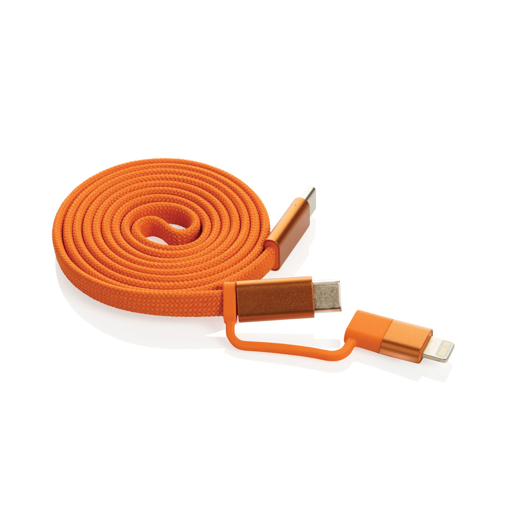 Arc RCS recycled Ultra-thin 60W 2 in 1 magnetic cable - Orange