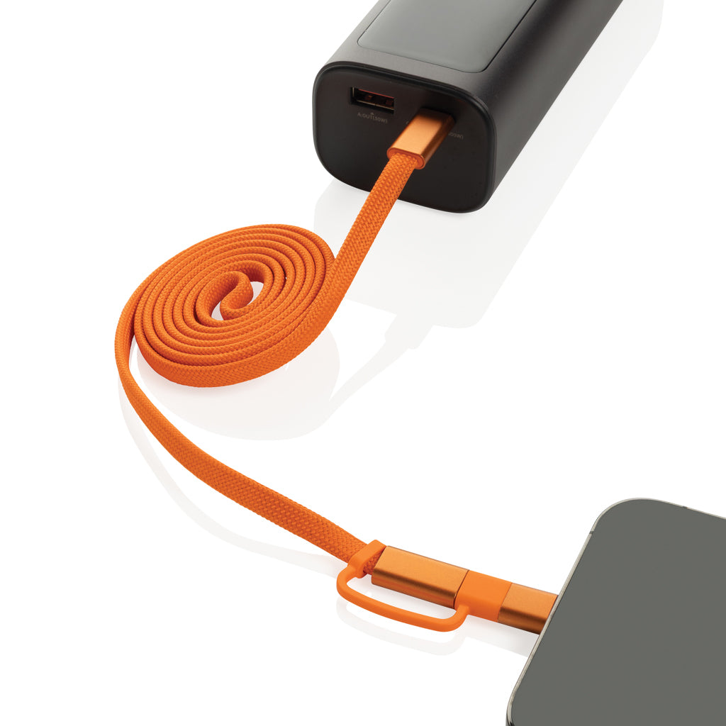 Arc RCS recycled Ultra-thin 60W 2 in 1 magnetic cable - Orange