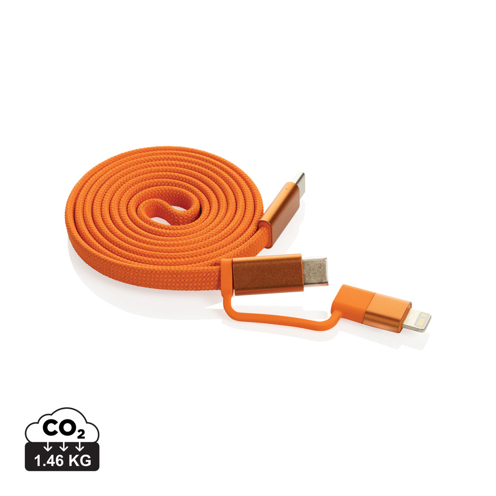 Arc RCS recycled Ultra-thin 60W 2 in 1 magnetic cable - Orange