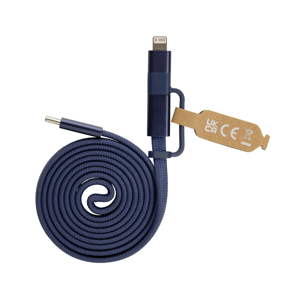 Arc RCS recycled Ultra-thin 60W 2 in 1 magnetic cable - Blue