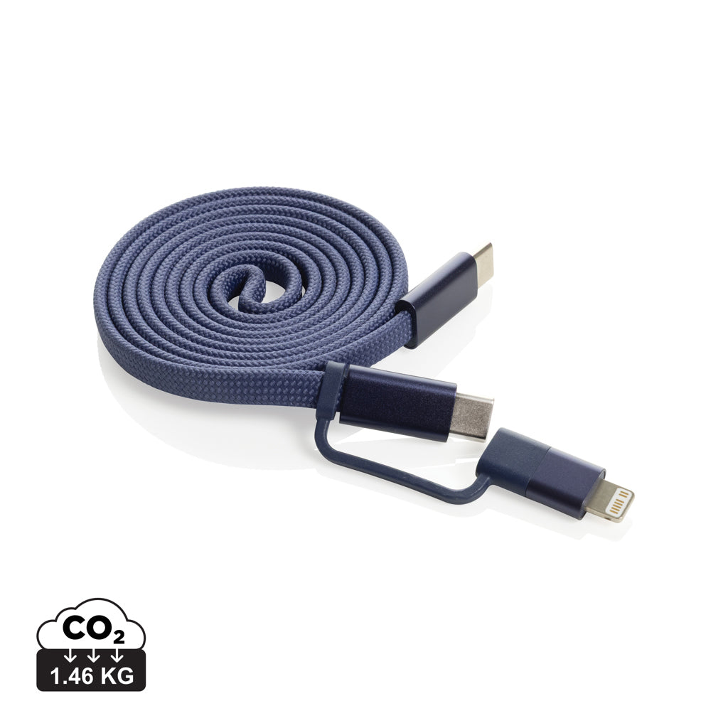 Arc RCS recycled Ultra-thin 60W 2 in 1 magnetic cable - Blue