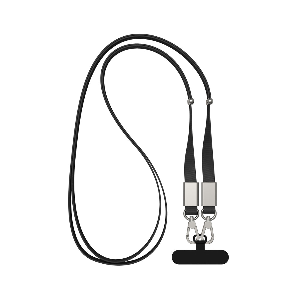 Nivo RCS recycled PET Crossbody lanyard - Black
