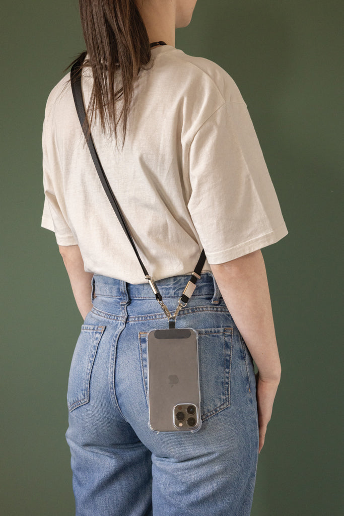 Nivo RCS recycled PET Crossbody lanyard - Black