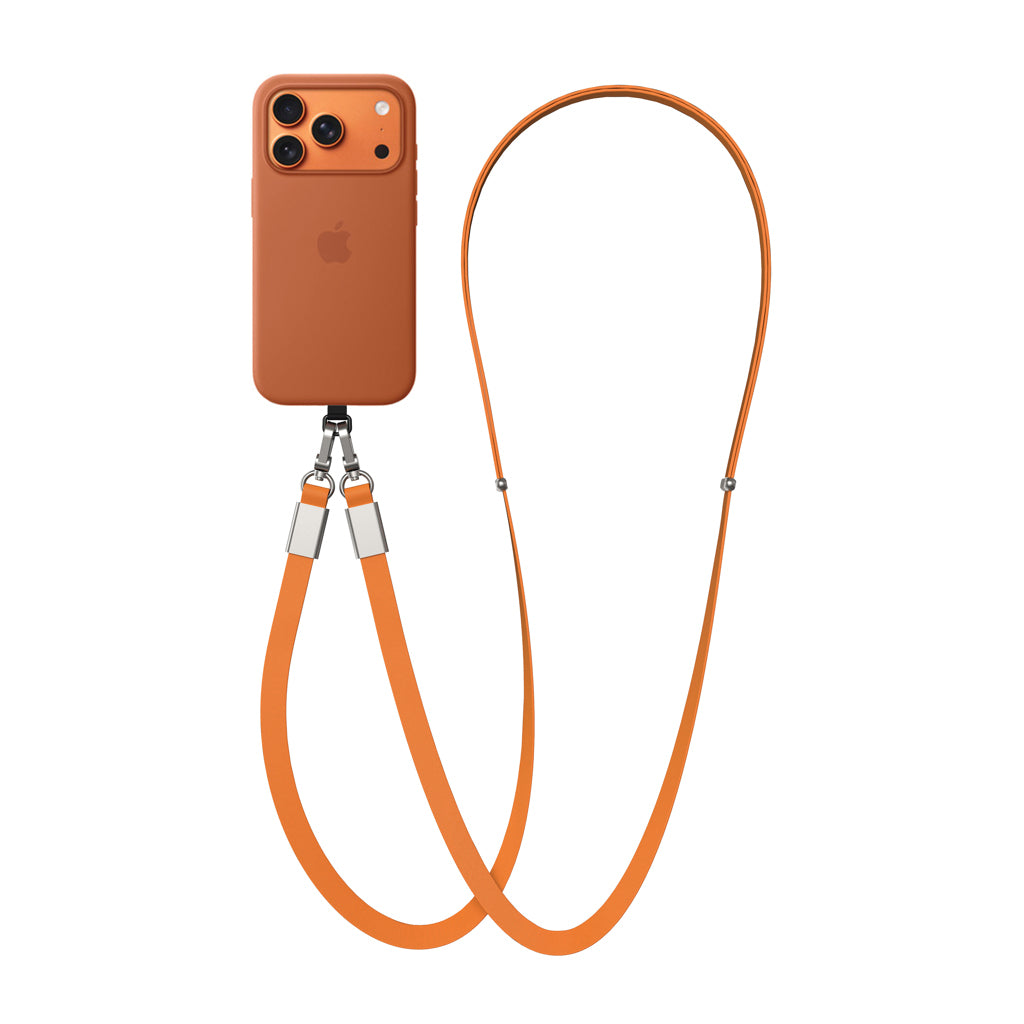 Nivo RCS recycled PET Crossbody lanyard - Orange