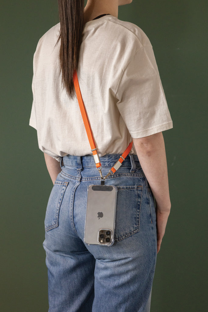 Nivo RCS recycled PET Crossbody lanyard - Orange
