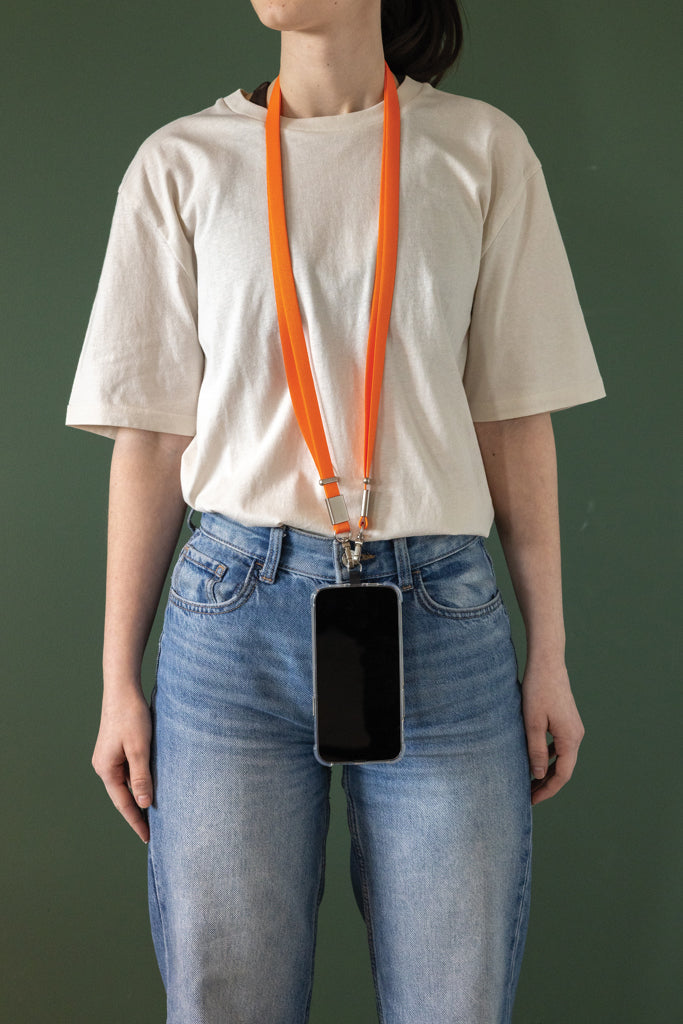 Nivo RCS recycled PET Crossbody lanyard - Orange