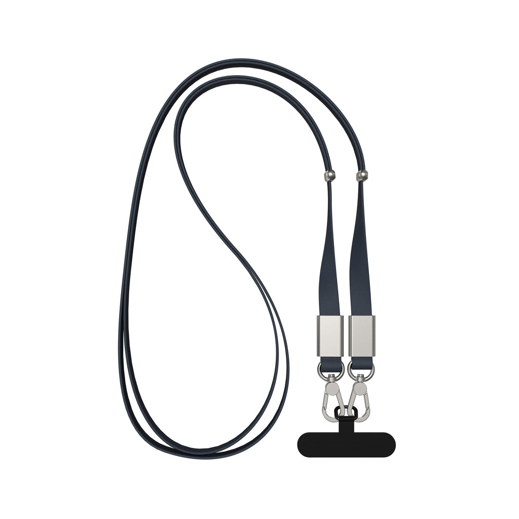 Nivo RCS recycled PET Crossbody lanyard - Navy