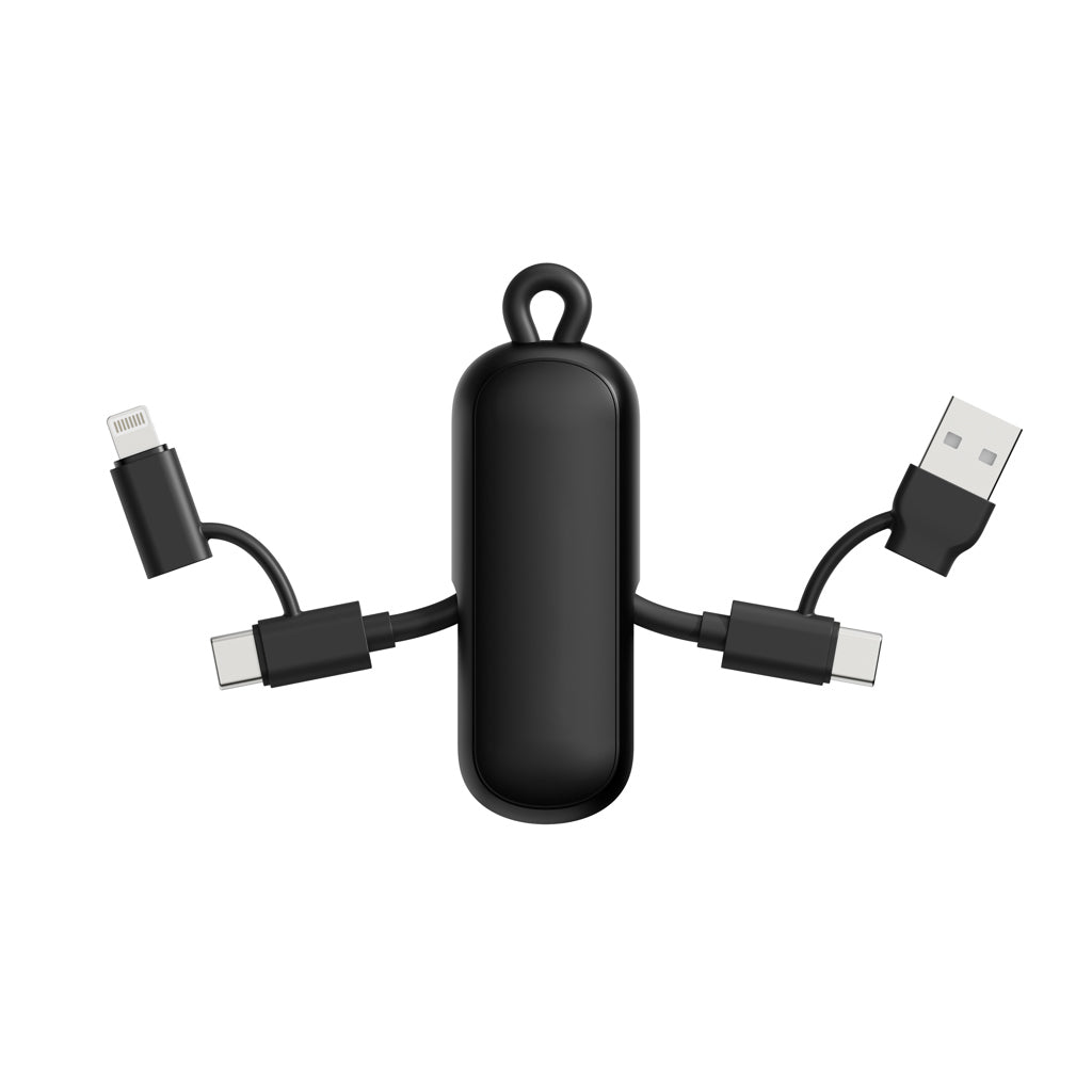 Urban Vitamin Dublin 100W 4 -in-1 keychain cable - Black