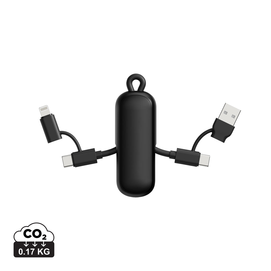 Urban Vitamin Dublin 100W 4 -in-1 keychain cable - Black