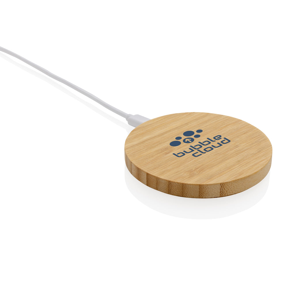 Bamboo 15W wireless charger - Brown