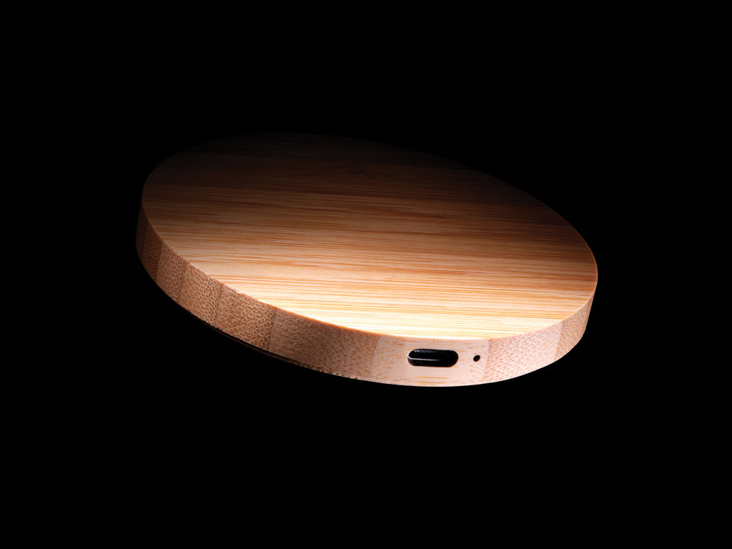 Bamboo 15W wireless charger - Brown