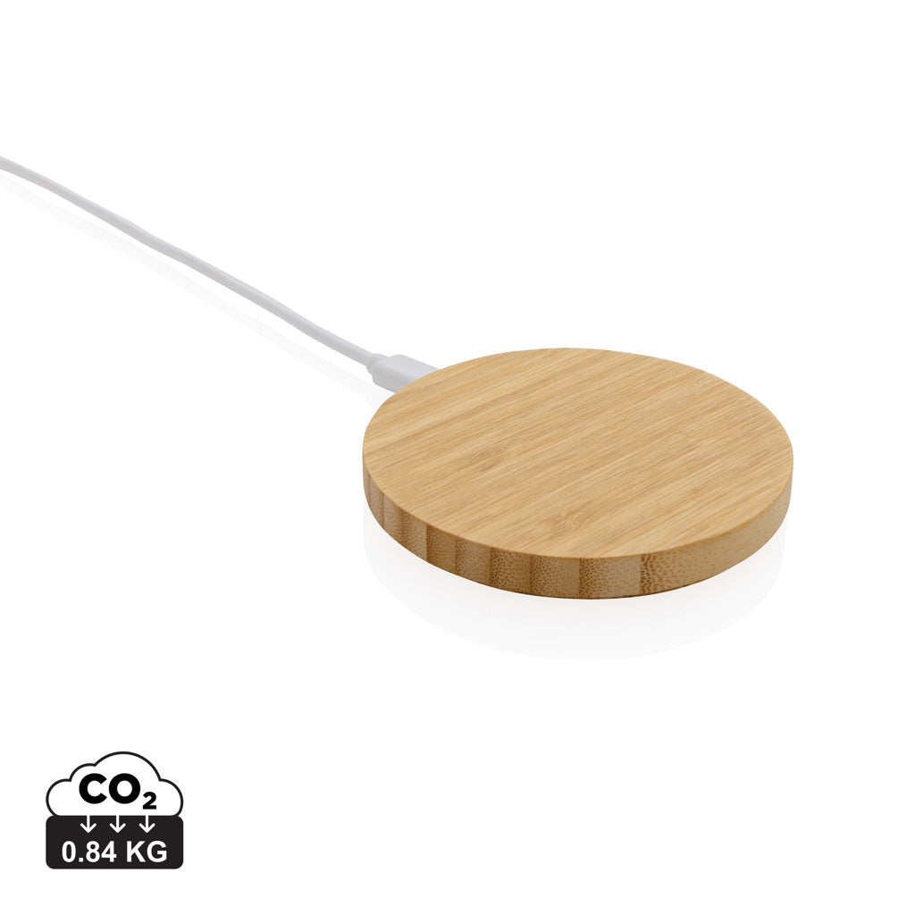 Bamboo 15W wireless charger - Brown