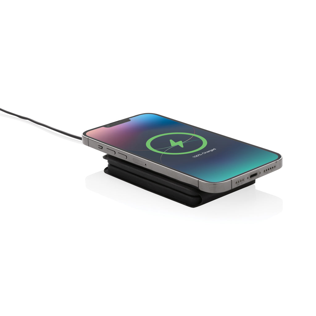Swiss Peak RCS rPU 15W  3-in-1 magnetic wireless charger - Black