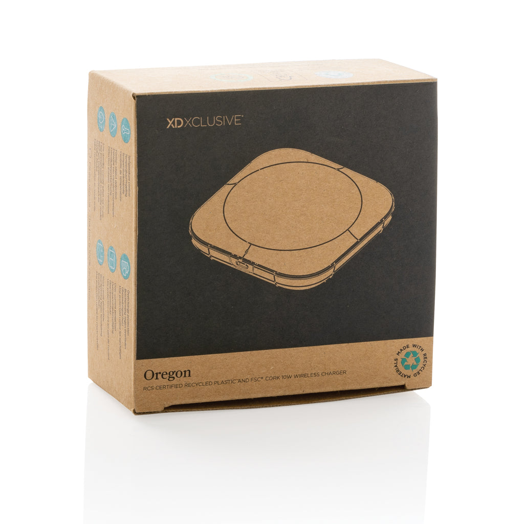 Oregon RCS recycled plastic and cork 10W wireless - Brown
