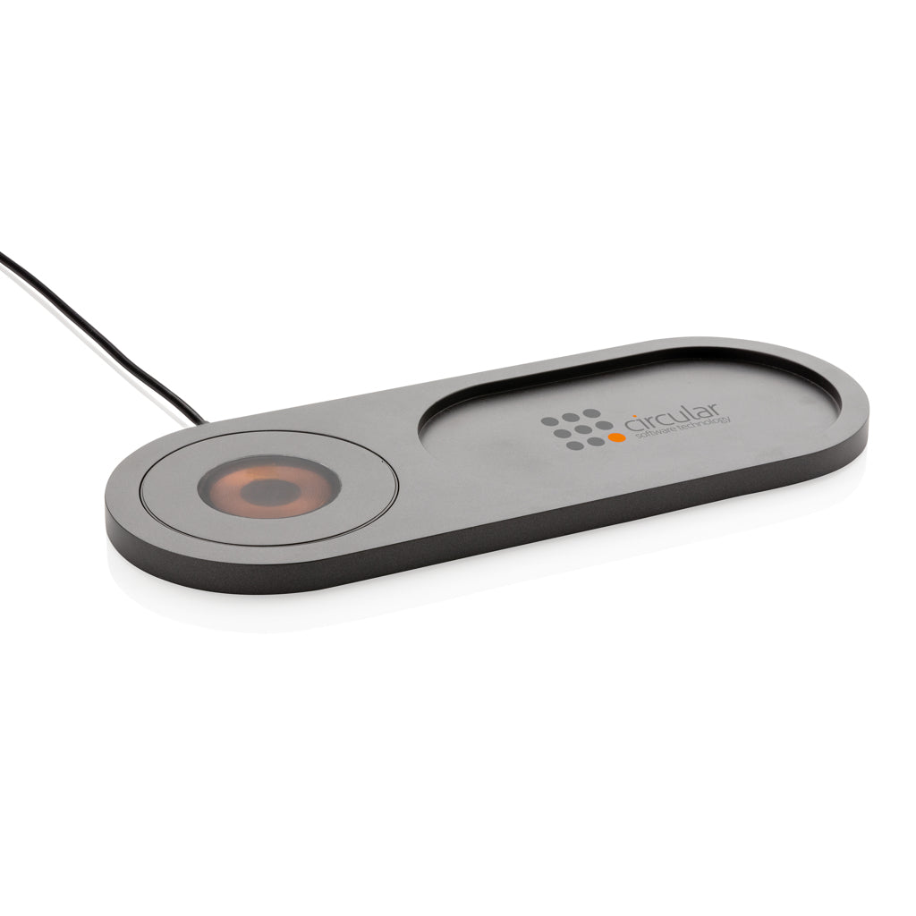 Encore 10W wireless charging valet tray - Black