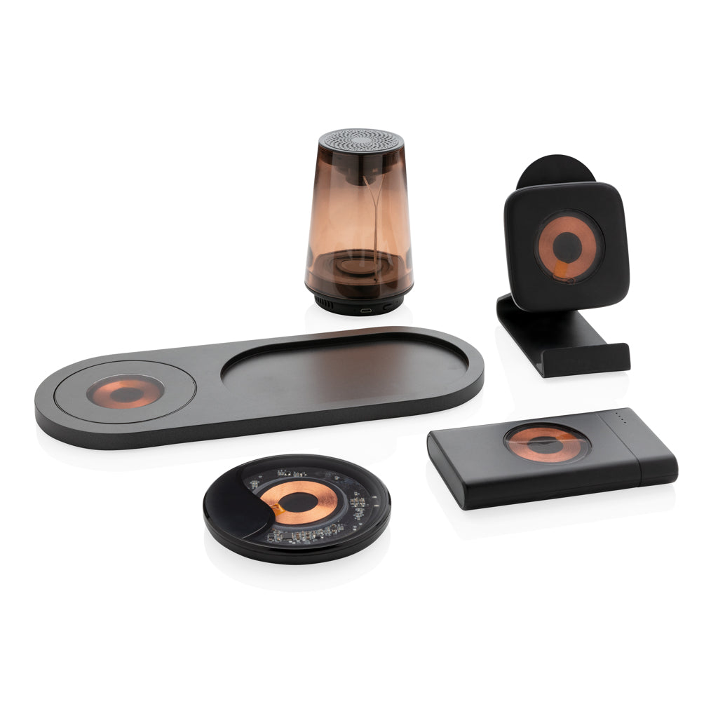 Encore 10W wireless charging valet tray - Black