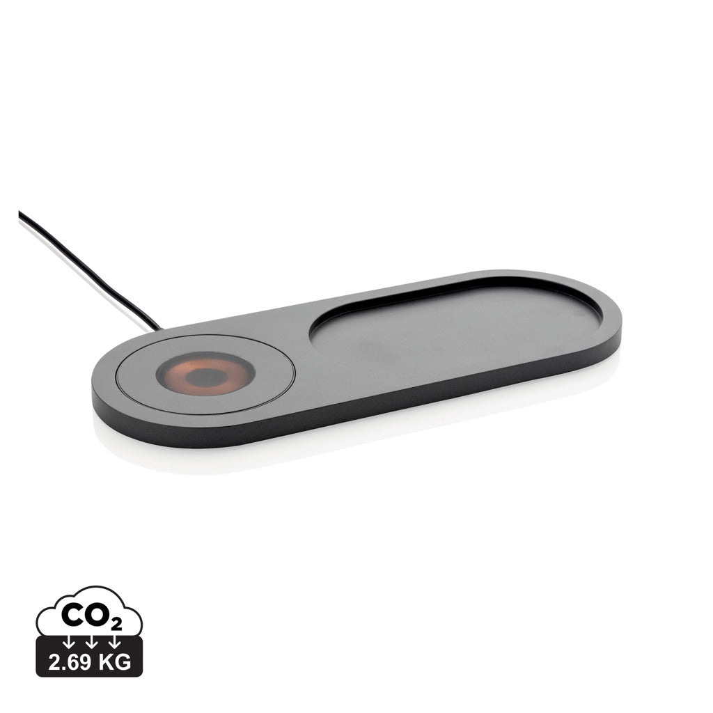 Encore 10W wireless charging valet tray - Black