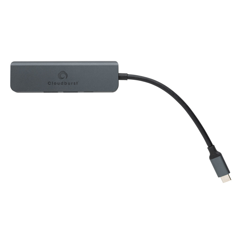 Terra RCS recycled aluminium hub with HDMI input - Grey