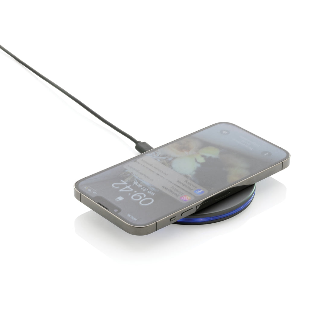 Terra RCS recycled aluminium 10W wireless charger - Grey