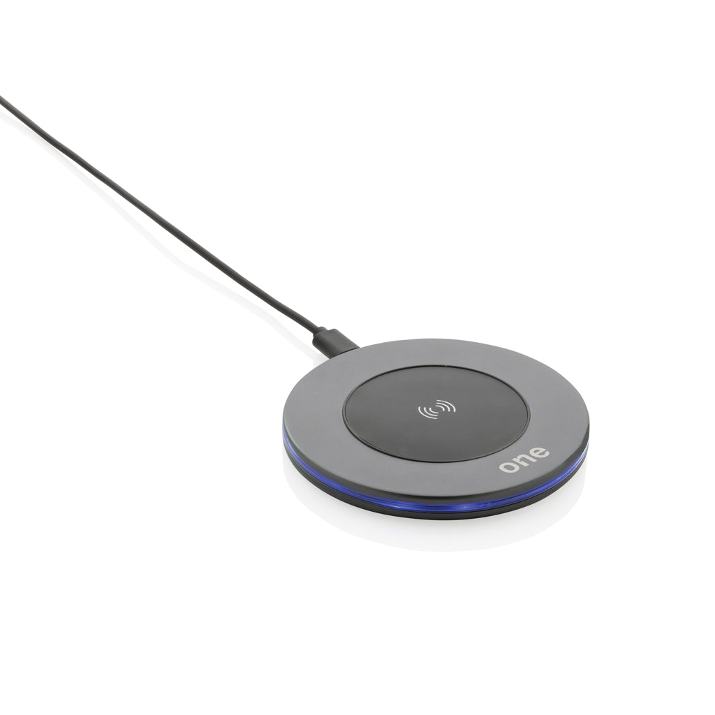 Terra RCS recycled aluminium 10W wireless charger - Grey