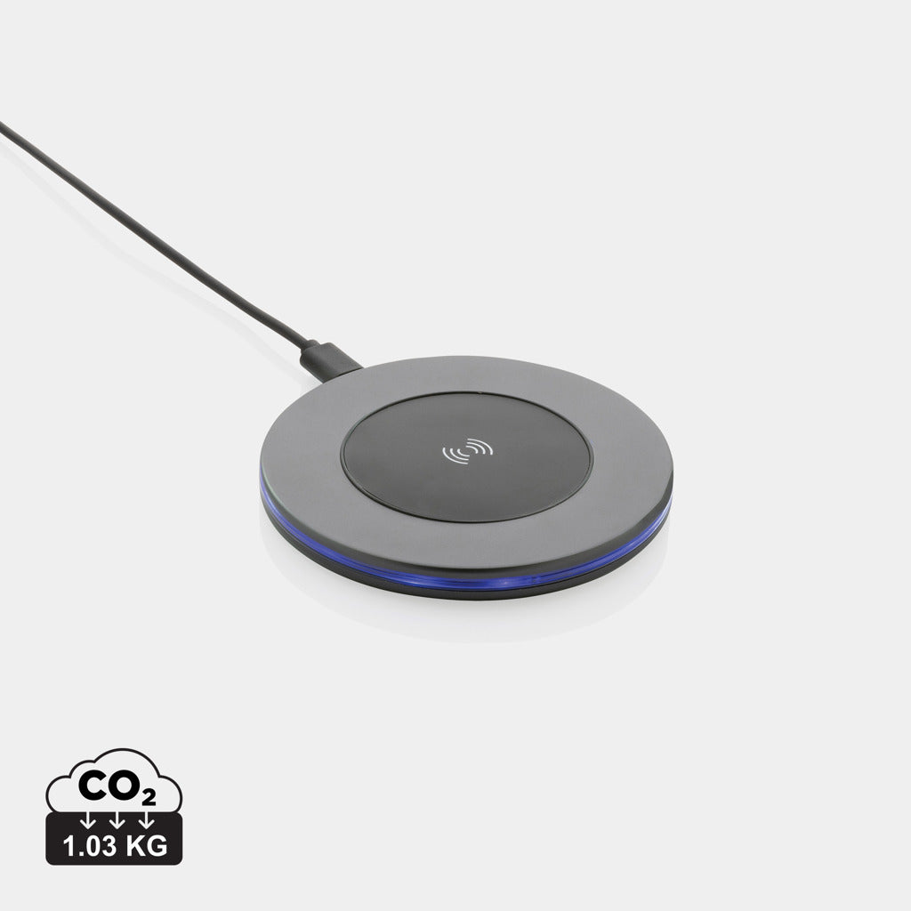 Terra RCS recycled aluminium 10W wireless charger - Grey