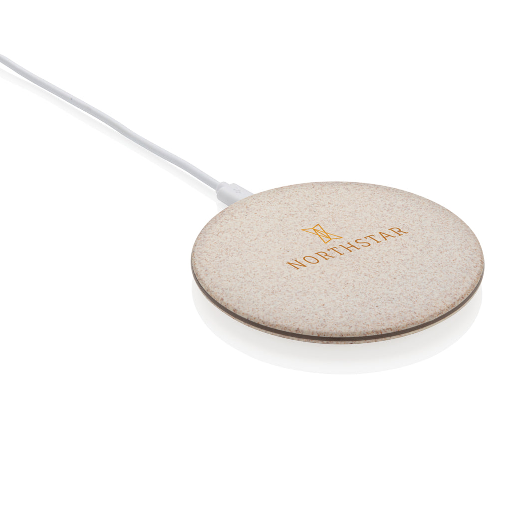 5W Wheat straw wireless charger - Khaki